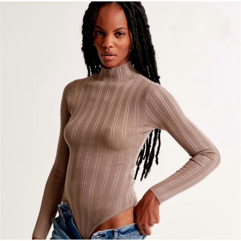 Abercrombie and Fitch Rib High Neck Bodysuit Size XS - Picture 2 of 9